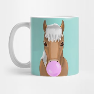 Horse with bubble gum Mug